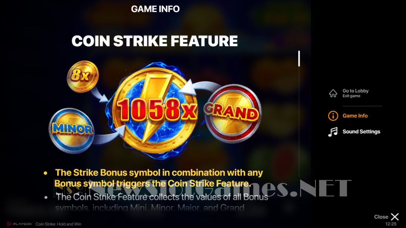 Coin Strike Hold And Win Slot Playson Review Demo Game