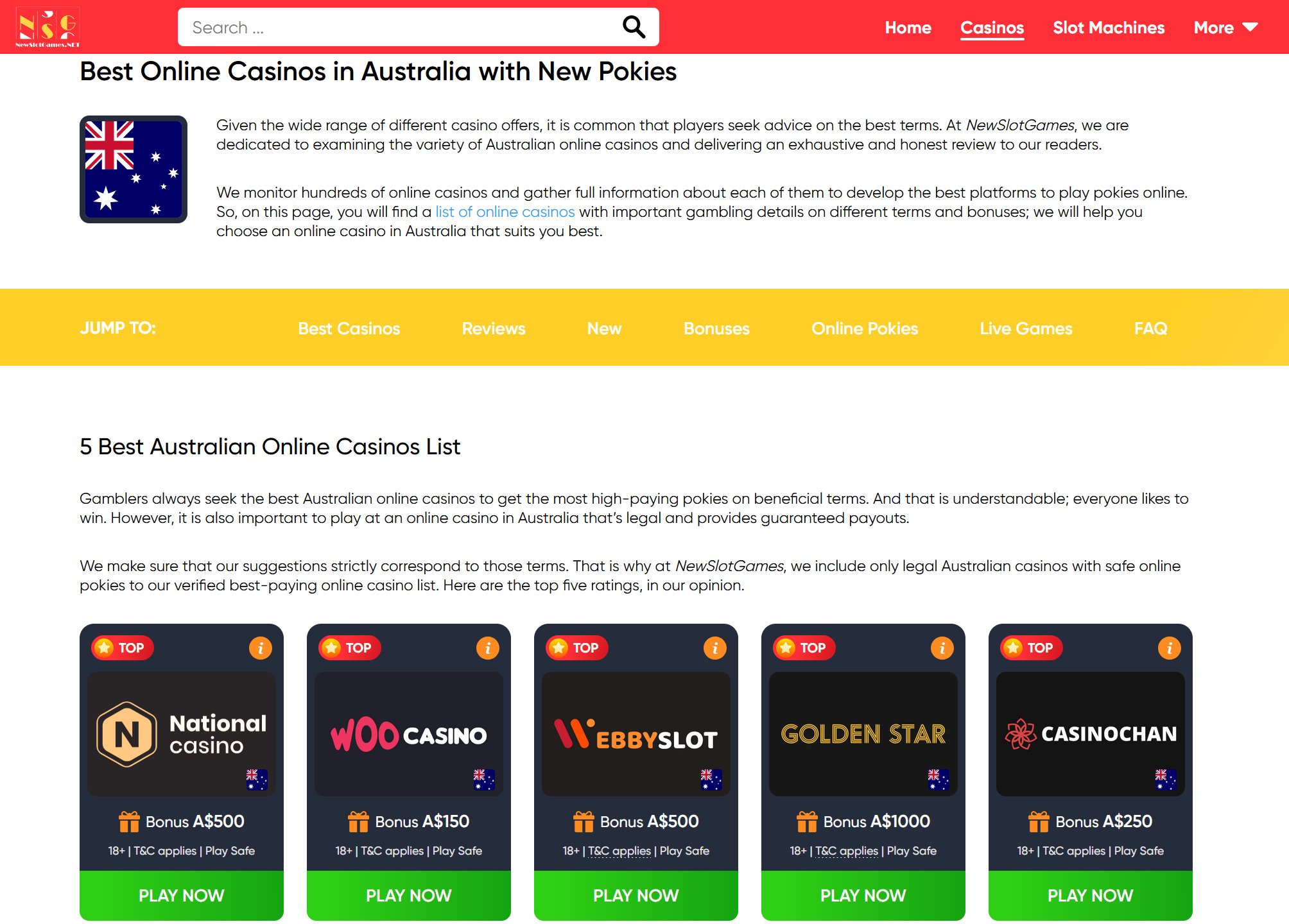 Online Casinos In Australia