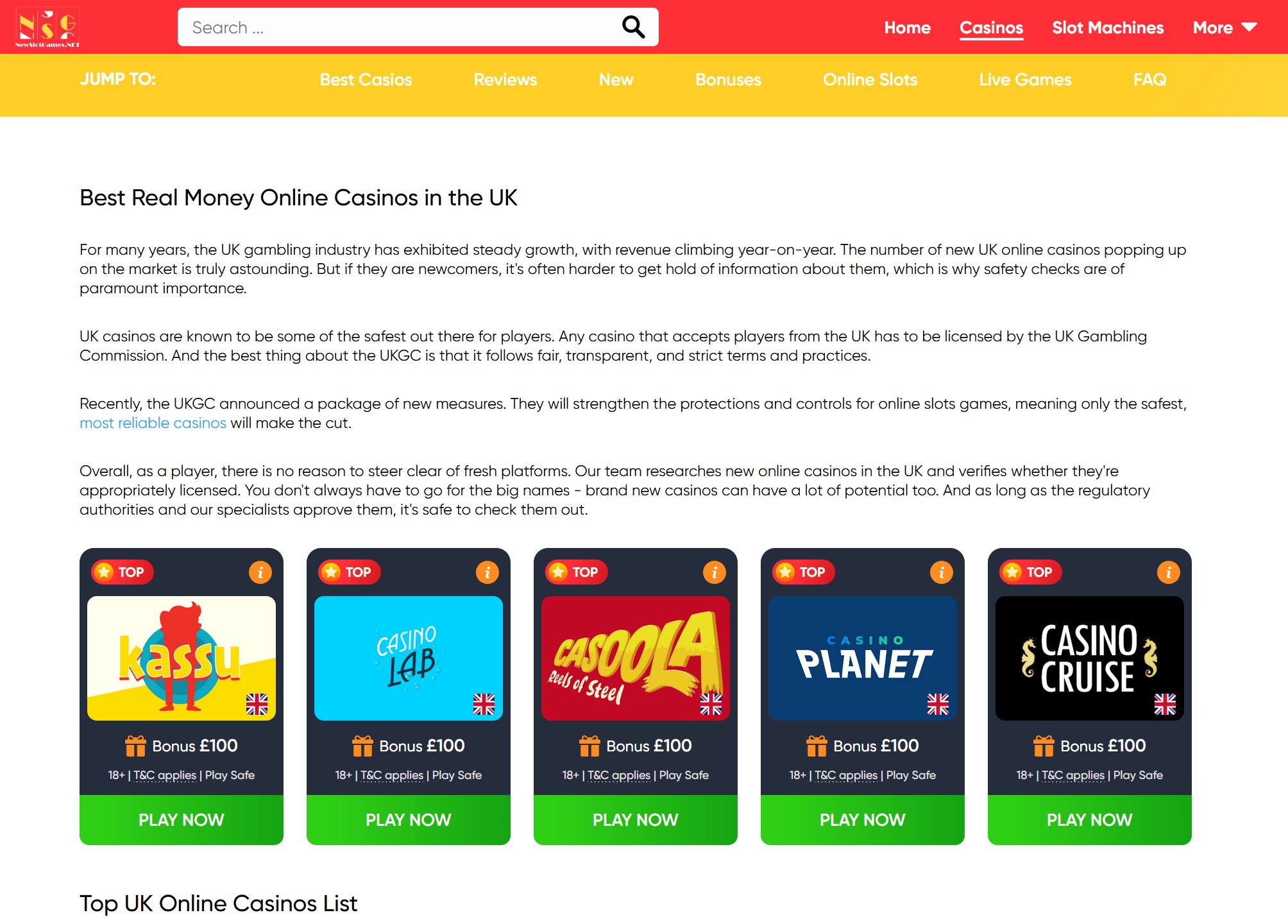 Best Online Casinos In UK