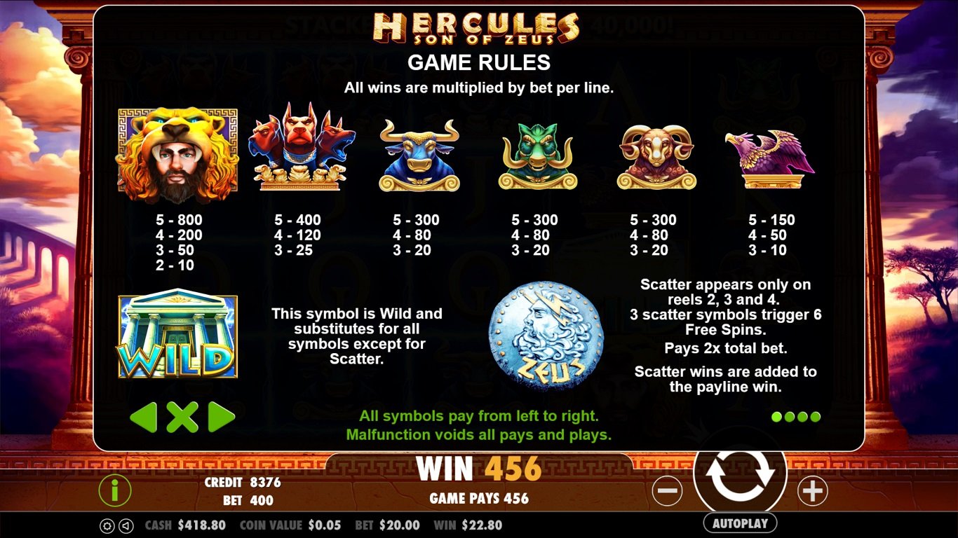 hercules son of zeus casino