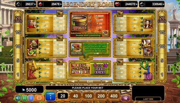 legendary rome slot