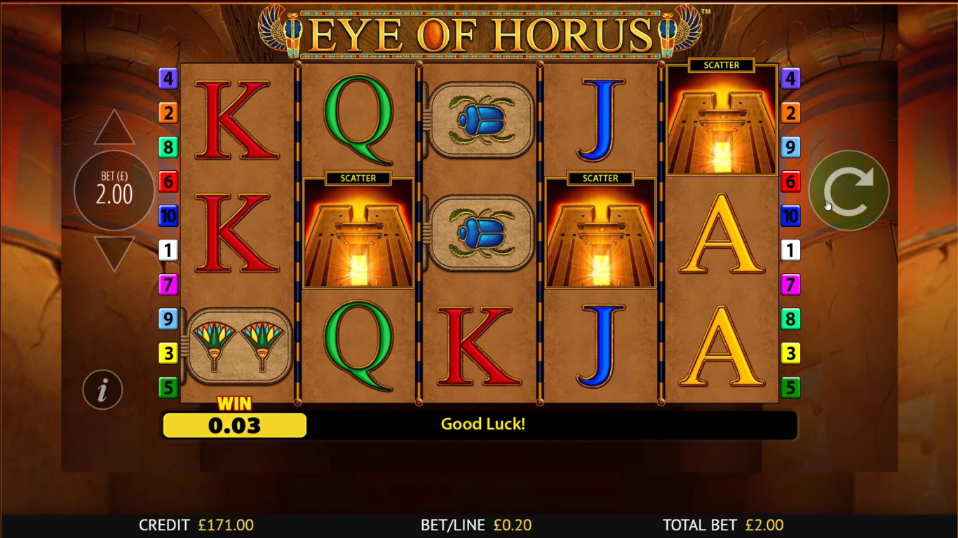 Eye of horus slot game