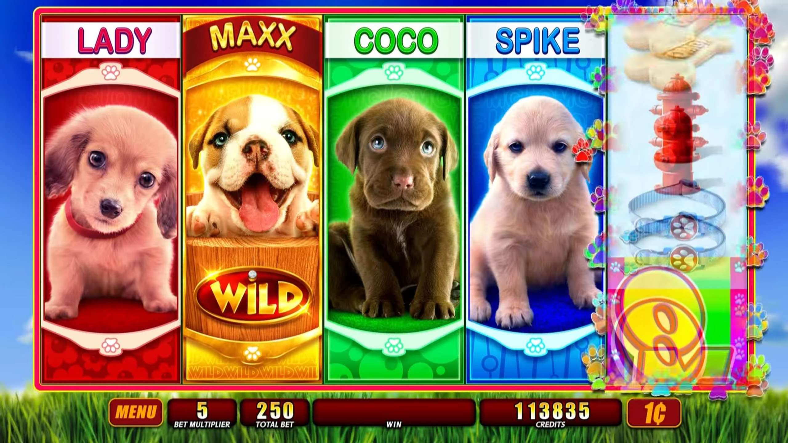 who makes omg puppies slot machine