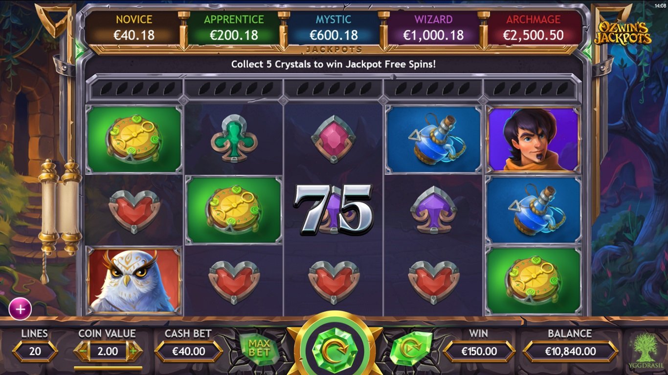 Ozwins Jackpots Slot (Yggdrasil) Review 2024 & Demo Game