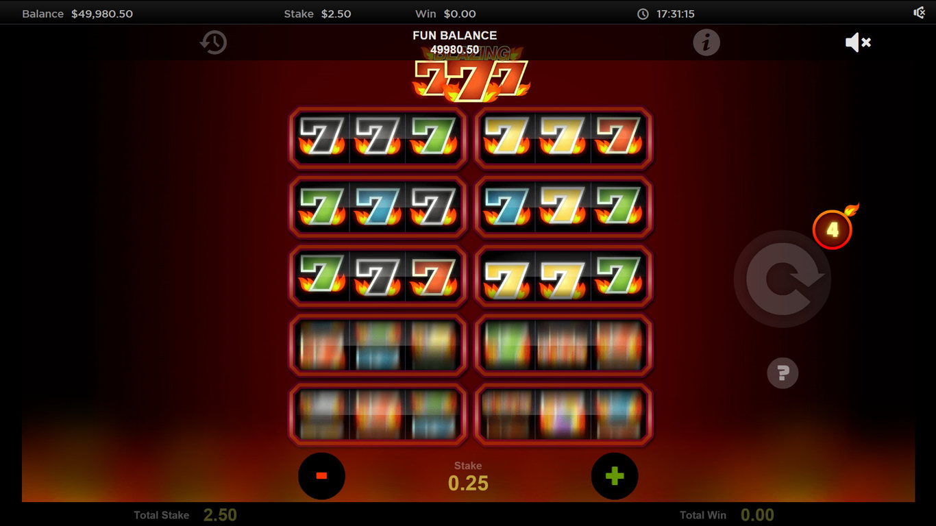 blazing 777 slot machine online