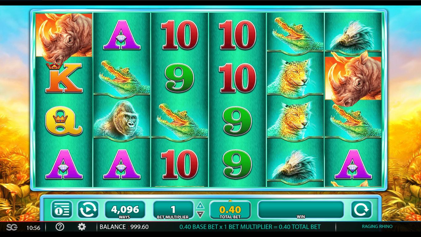 play raging rhino slot free online