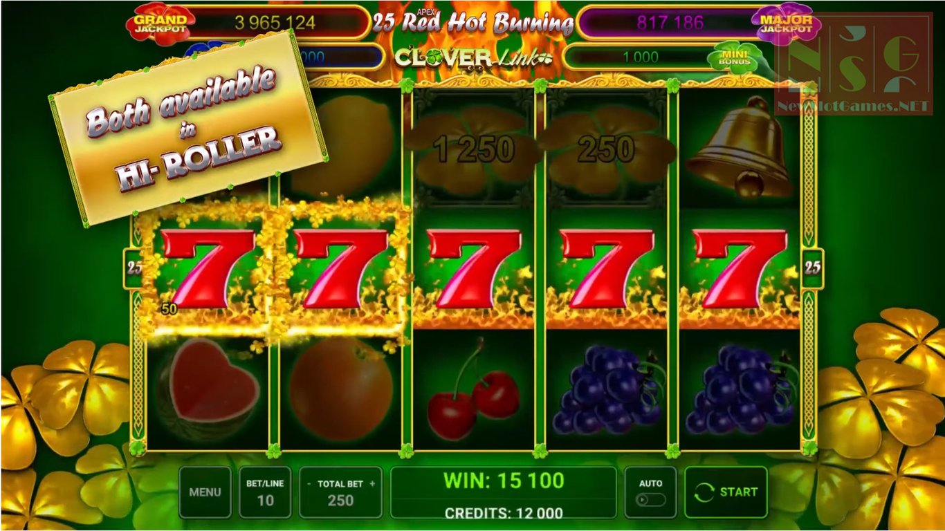 25 Red Hot Burning Clover Link Slot Greentube Review 2024 And Demo Game 2040