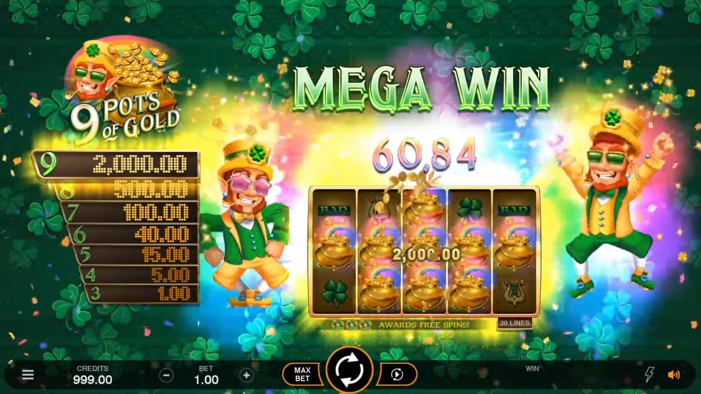 casino game with pot of gold