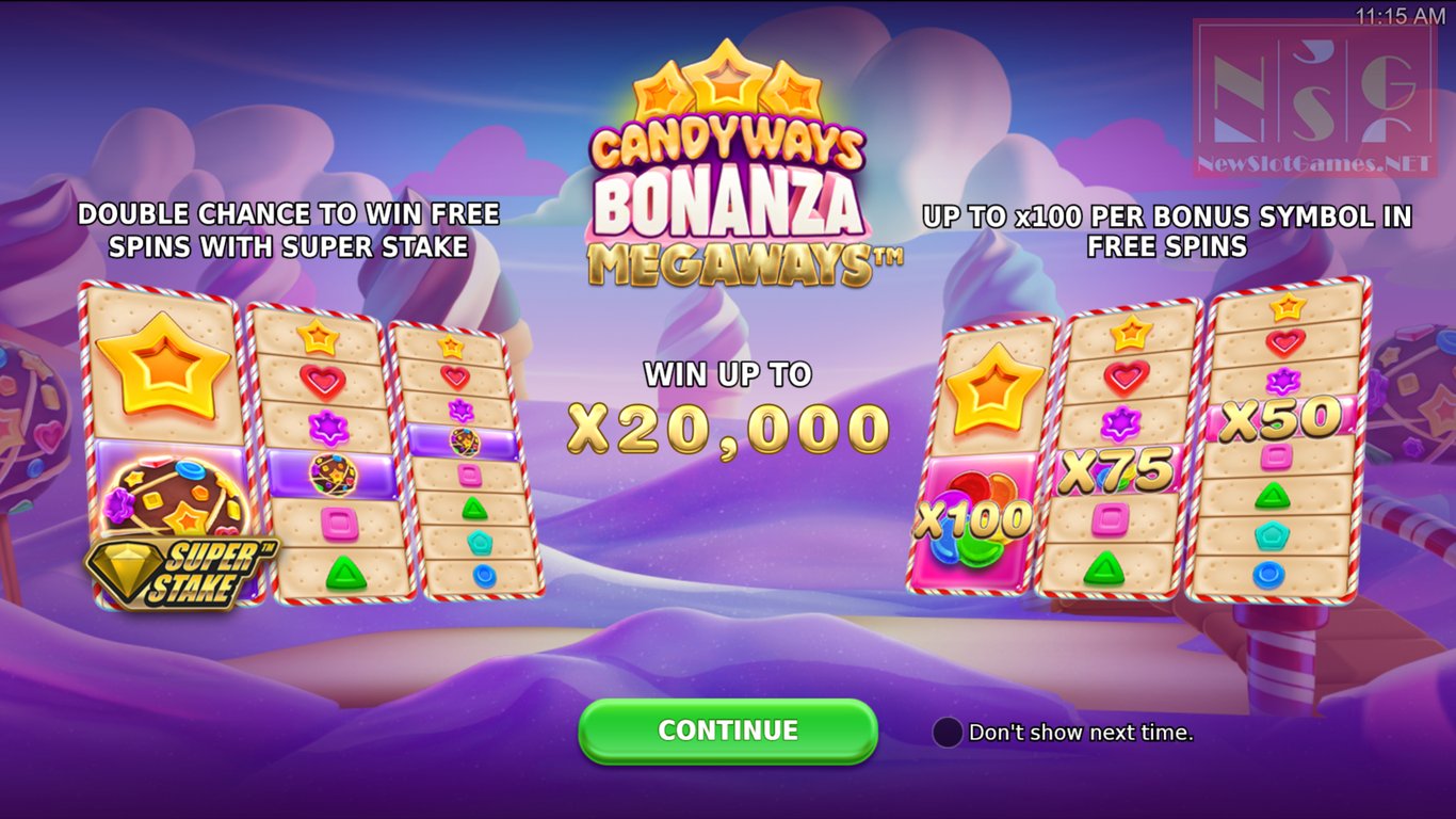 candyways bonanza megaways demo