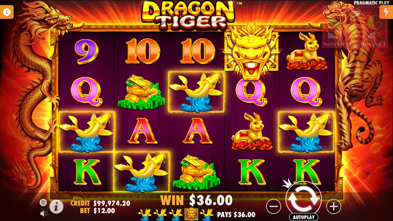 The Dragon Tiger slot machine is an Oriental-themed slot by Pragmatic Play.It uses a standard 5x3 reel grid, and the 2D game symbols include turtles, frogs, and rabbits.We also give a big thumbs up to the artist who created the dragon and tiger that frame the reels/5(7).