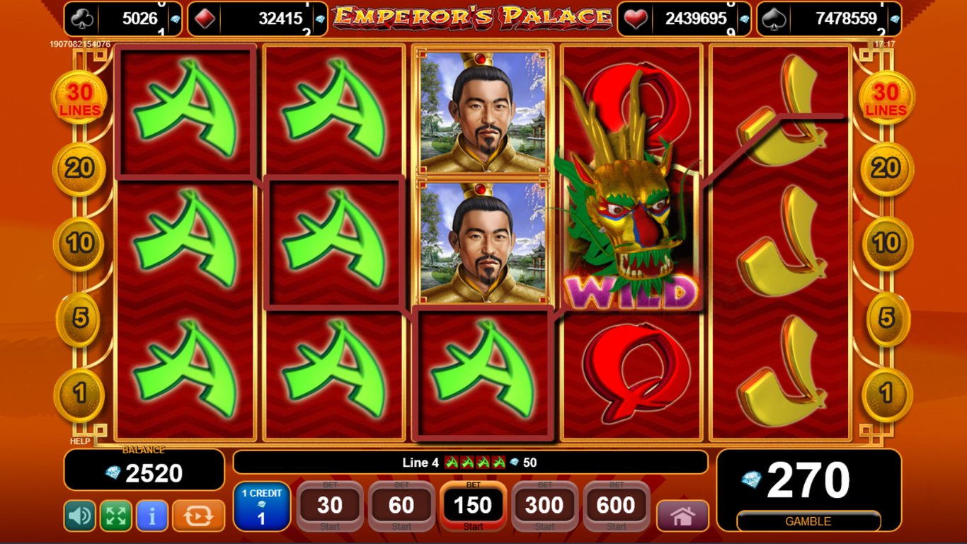 Emperors Palace Slot (Amusnet) Review 2024 & Demo Game