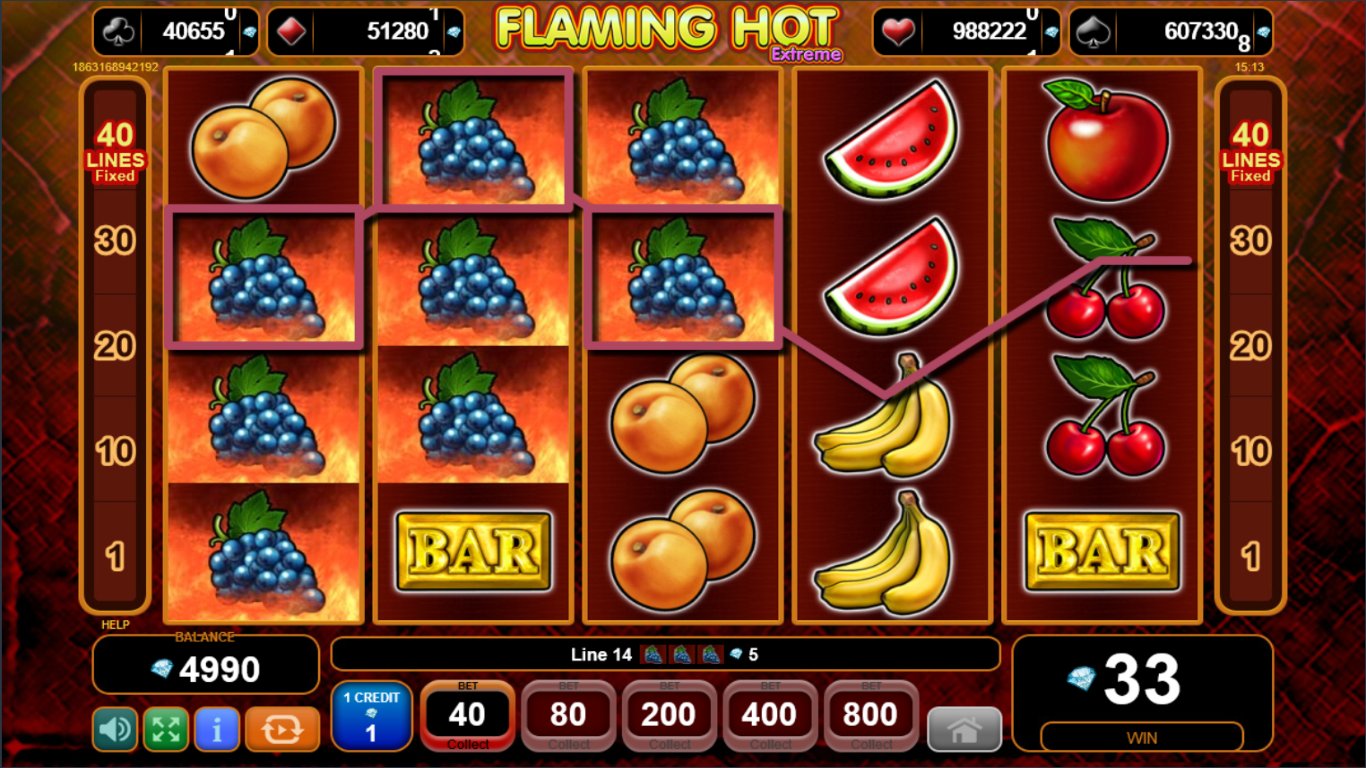 flaming hot 40 slot