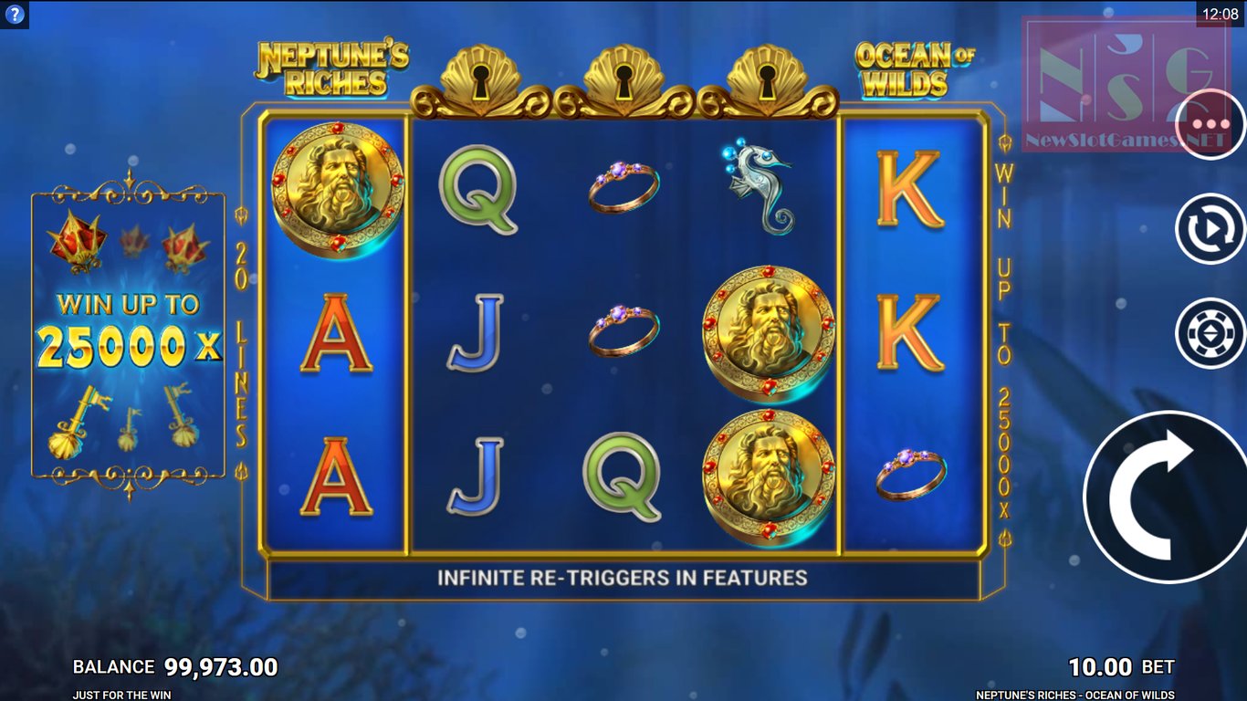 Neptune’s Riches: Ocean of Wilds Slot (Microgaming) Review 2024 & Demo Game