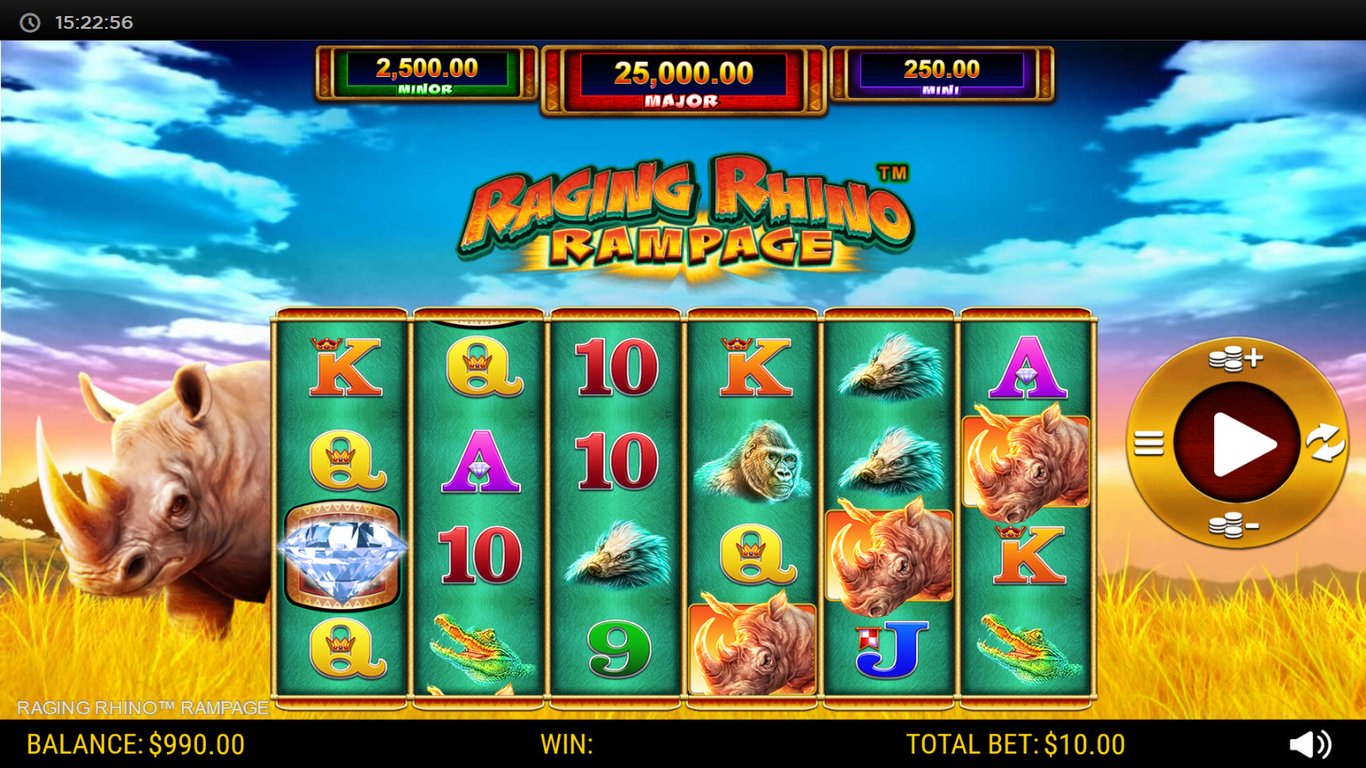 play raging rhino slot free online