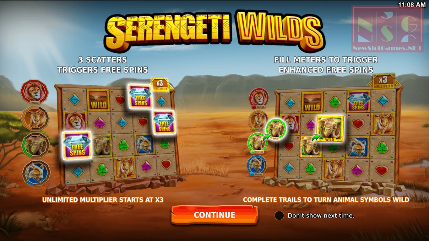 Spinning wilds slots