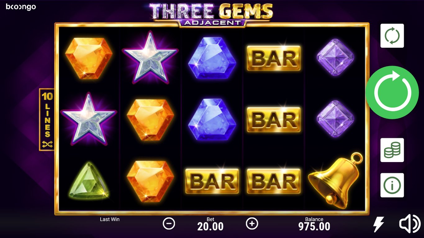 Three Gems Adjacent (Booongo) Slot Review & Free Play Casinos