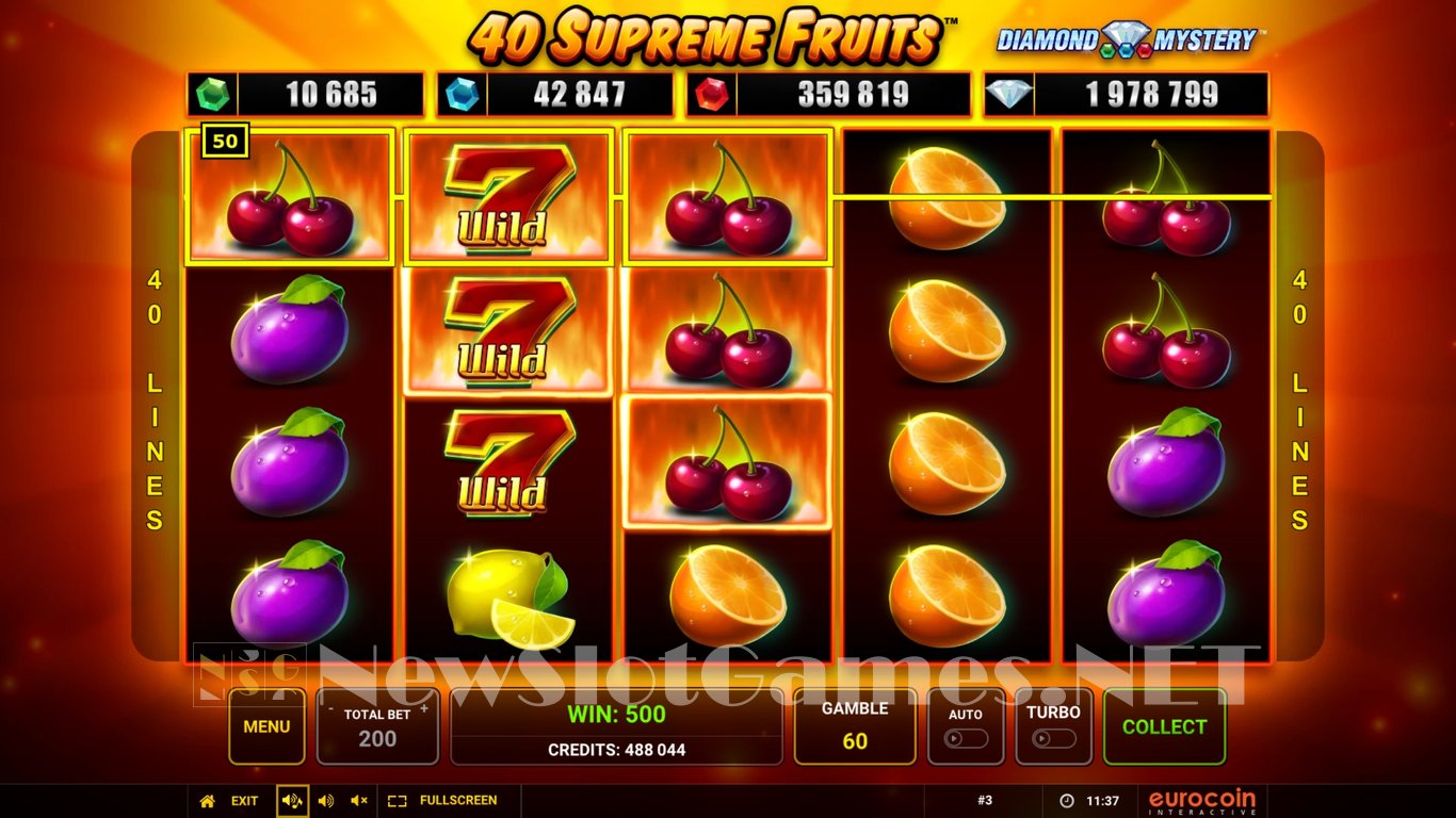 Quarantined Slot Machines 40 Supreme Fruits Losses real money france