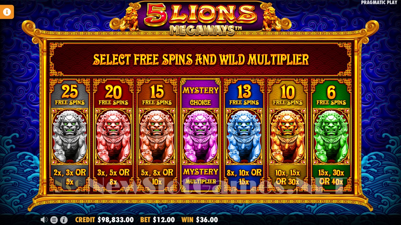 5 Lions Megaways Slot (Pragmatic Play) Review 2024 & Demo Game