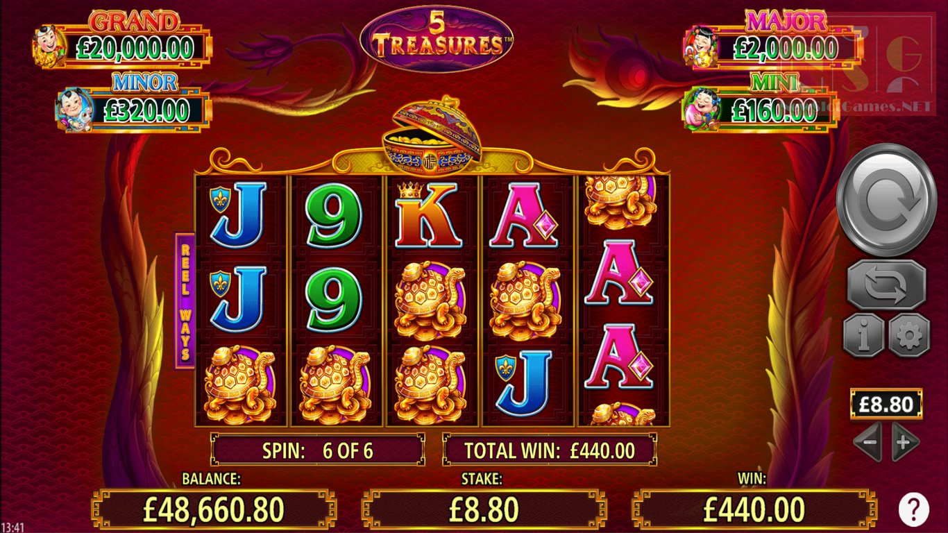 5 treasures slot machine