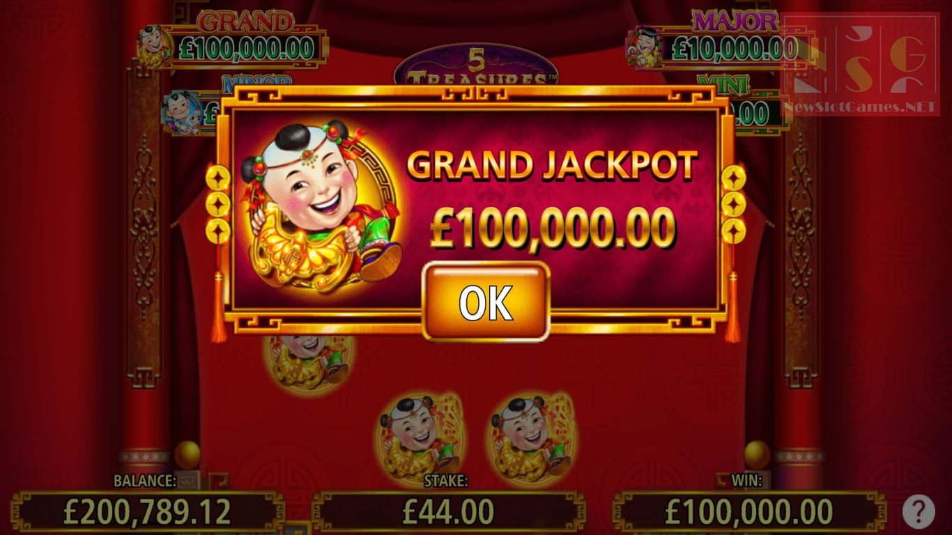 5 treasures slot machine wins 2019