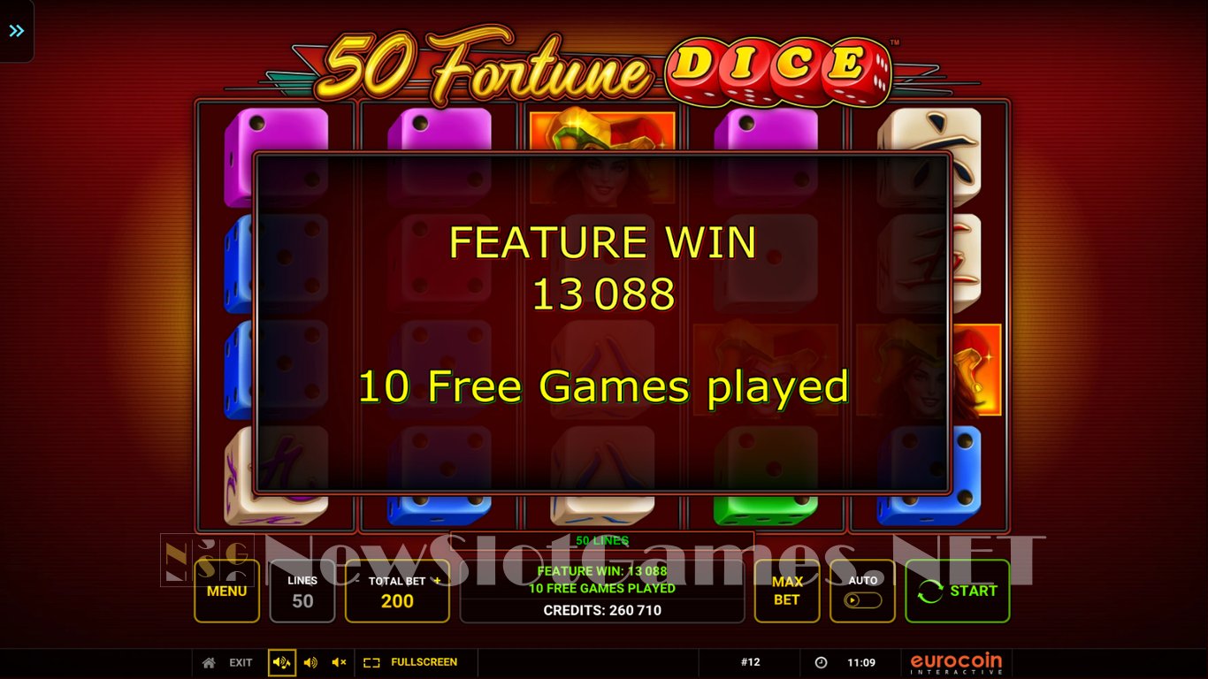 Slot Machines 50 Fortune Dice hollywood real money