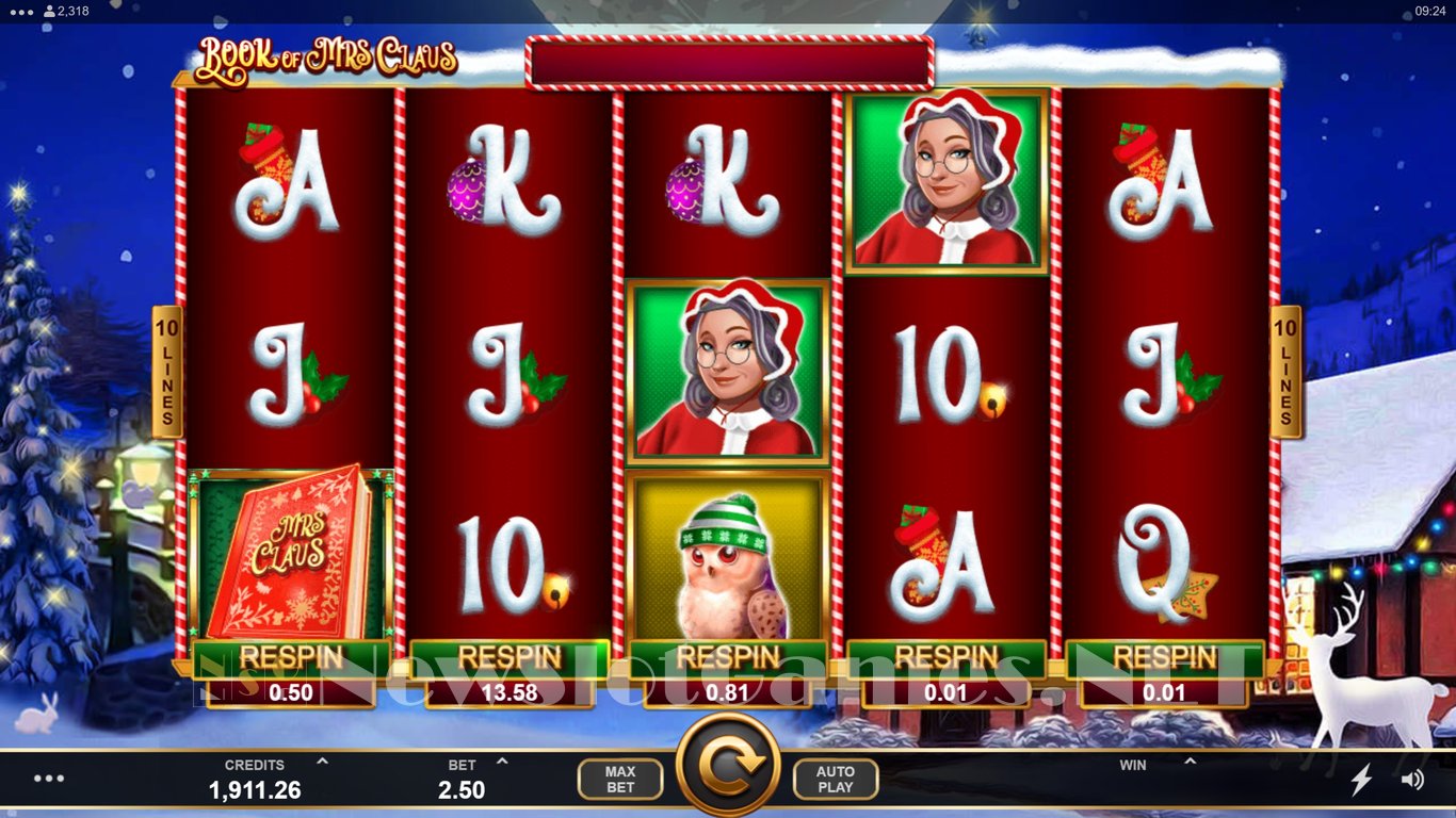 Book Of Mrs Claus Slot Microgaming Review 2024 Demo Game   Book Mrs Claus 10 