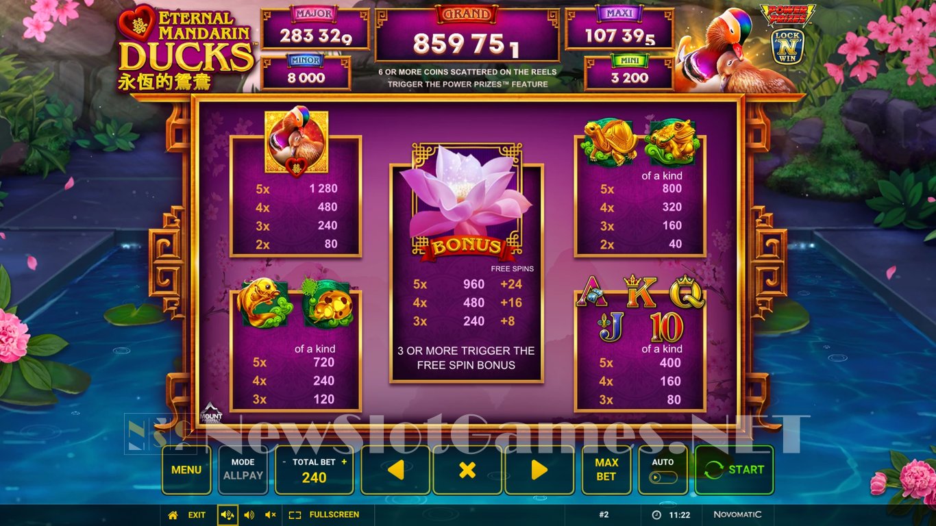 Power Prizes - Eternal Mandarin Ducks Free Online Slots online slot machines no deposit bonus 