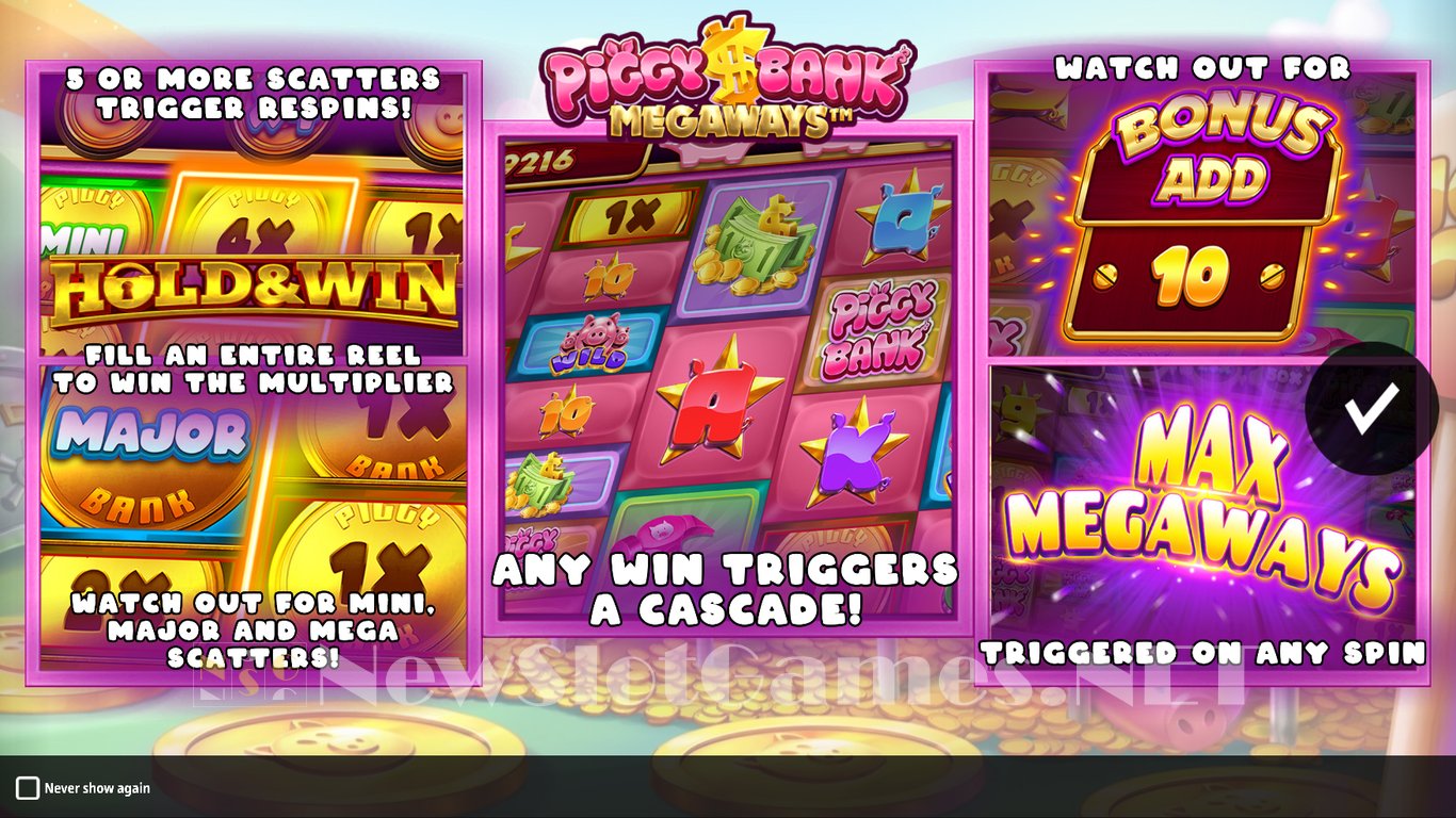 Piggy Bank Megaways Slot (iSoftBet) Review 2024 & Demo Game