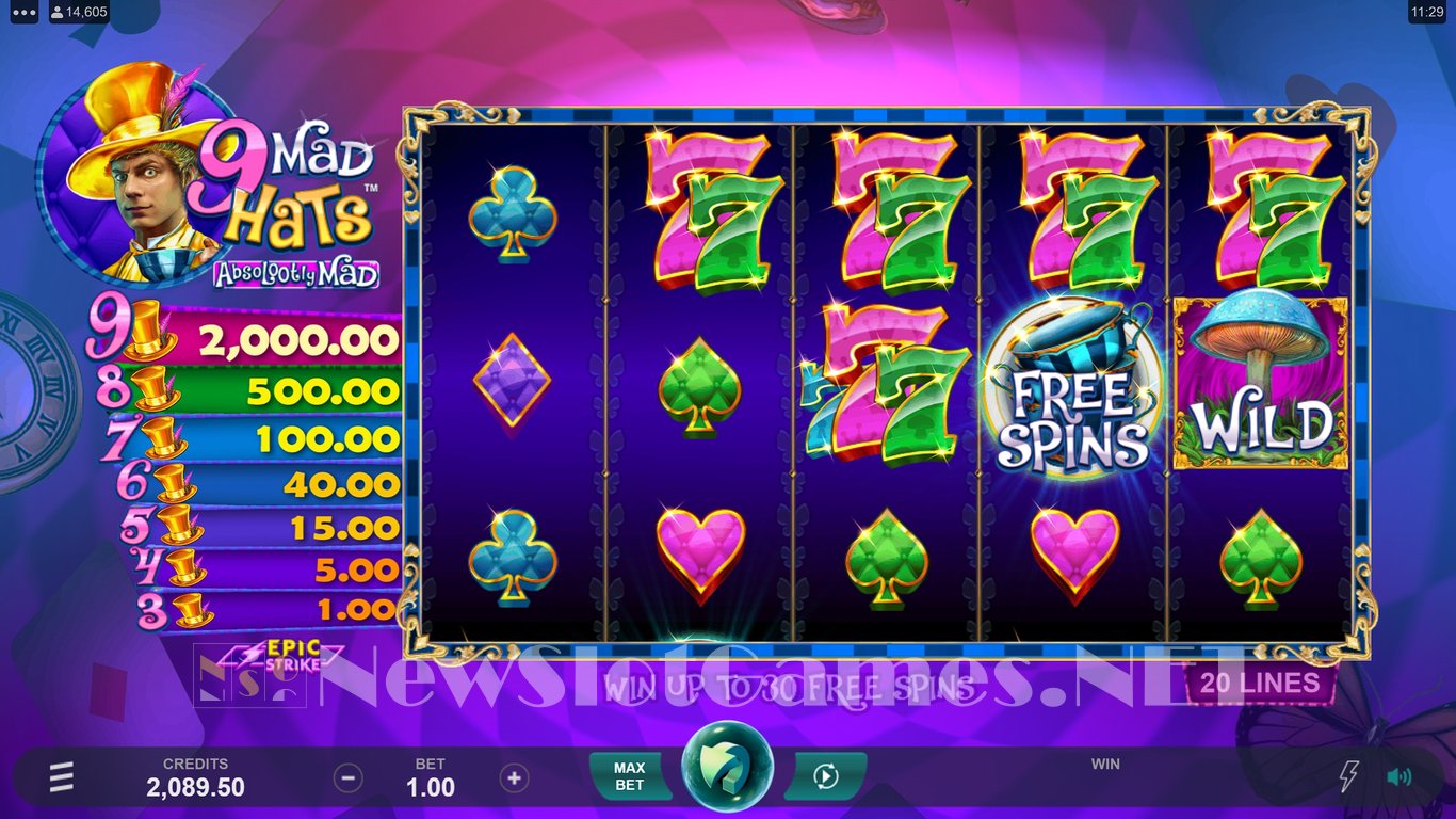 9 Mad Hats Slot (Microgaming) Review 2024 & Demo Game