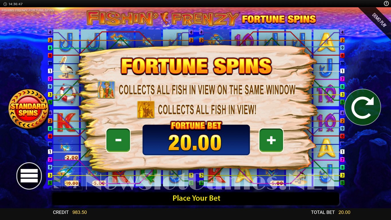 fishin frenzy free play