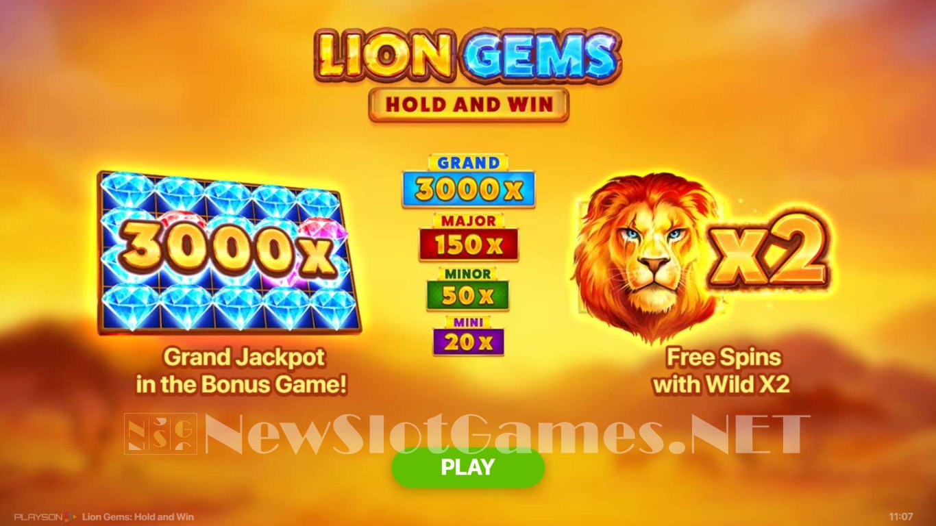 Lion Gems Hold and Win Slot (Playson) Review 2024 & Demo Game