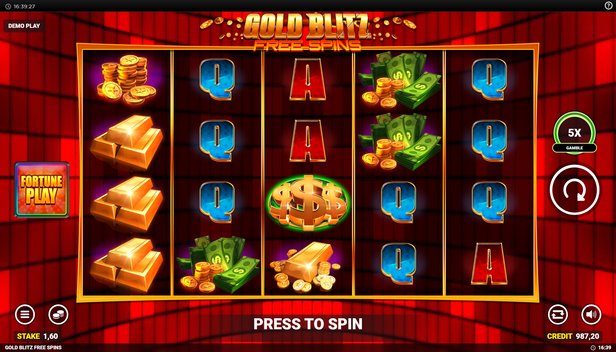 gold blitz free spins demo