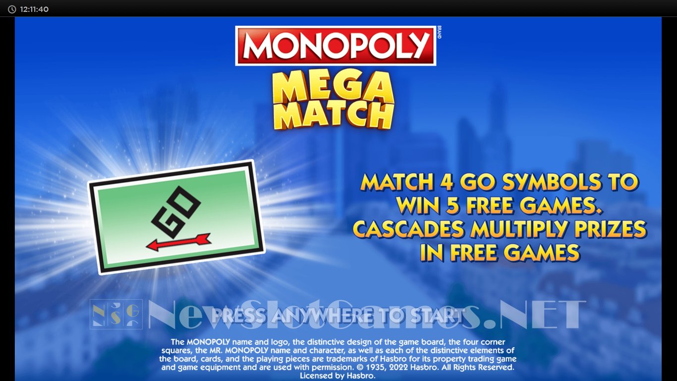 monopoly mega match slot