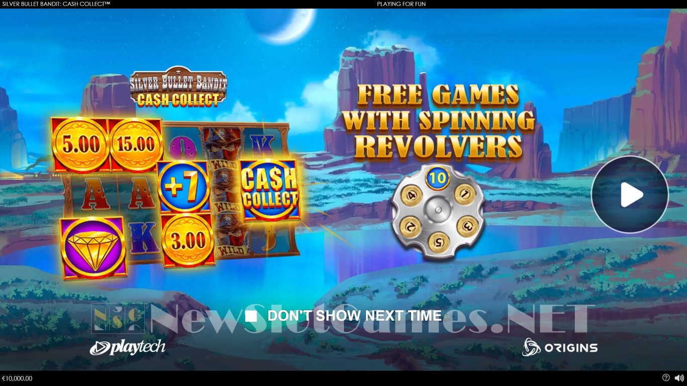 Cash Collect Silver Bullet Bandit Slot - Good & Bad Version, Demo