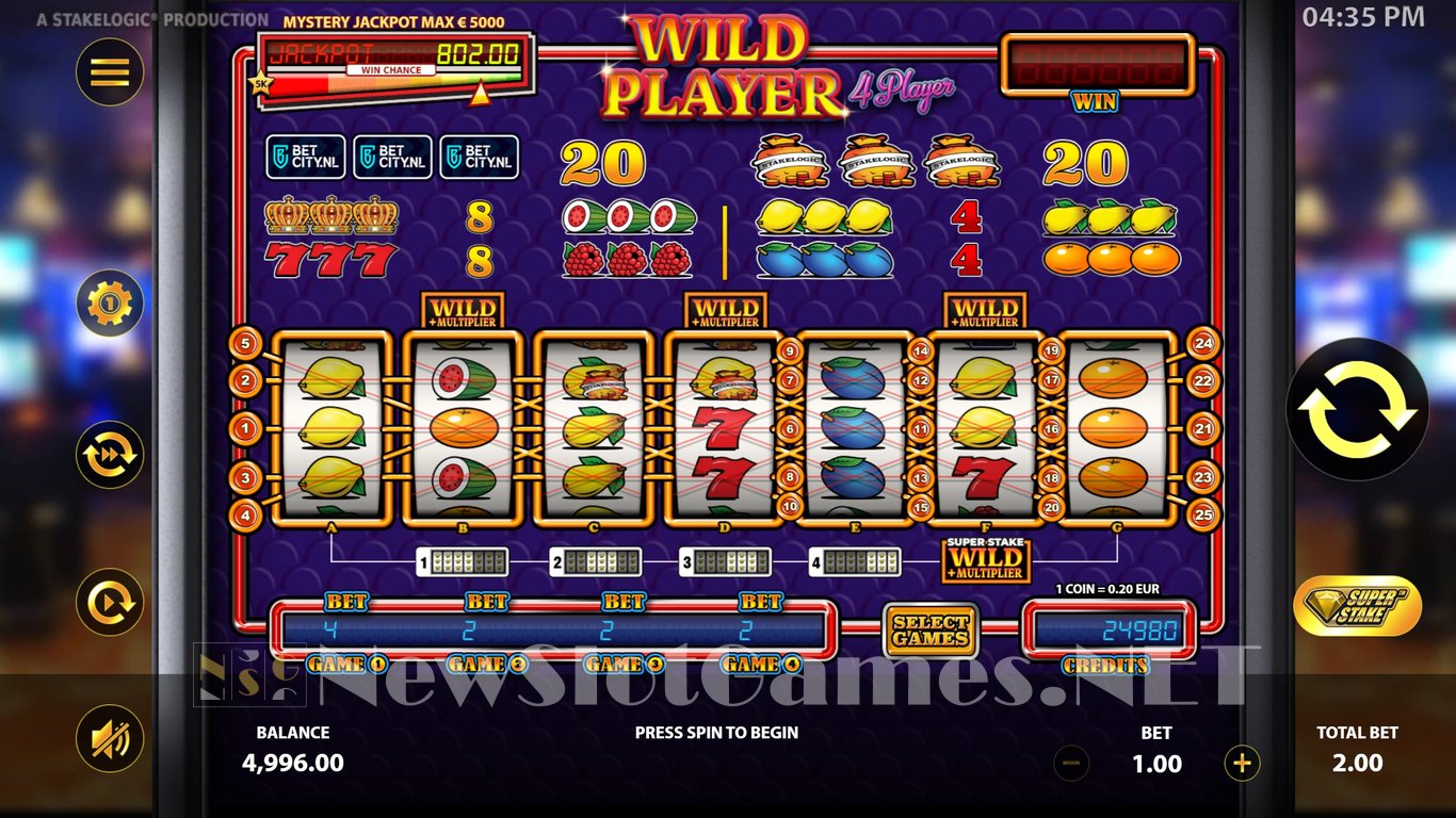 Wild Player 4 Player Slot (Stakelogic) Review 2024 & Demo Game