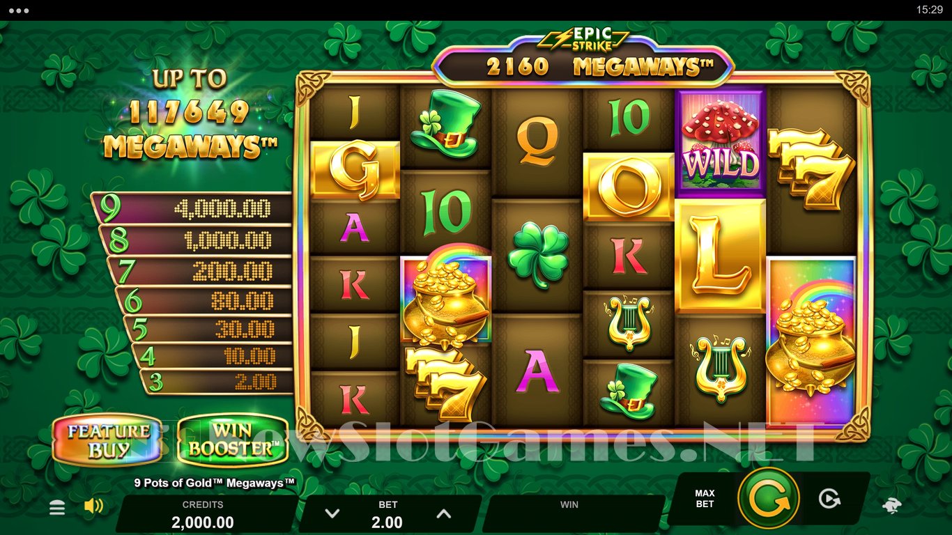 9 Pots Of Gold Megaways Slot Games Global Review 2024 And Demo Game