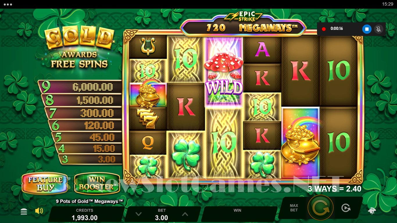 Pots Of Gold Casino 50 Free Spins 9 Pots of Gold Megaways Slot (Games Global) Review 2024 & Demo Game