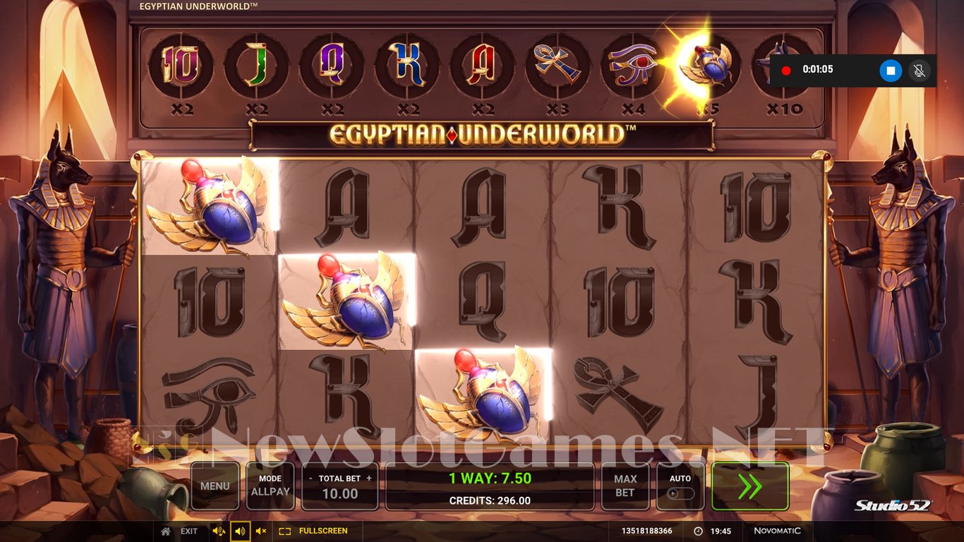 Egyptian Underworld Slot (greentube) Review 2024 & Demo Game