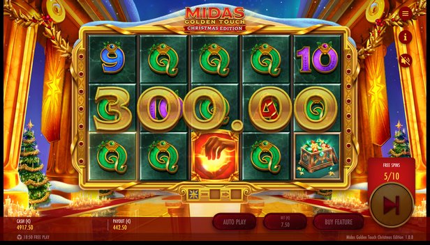 Midas Golden Touch Christmas Edition (Thunderkick) Slot Review & Demo