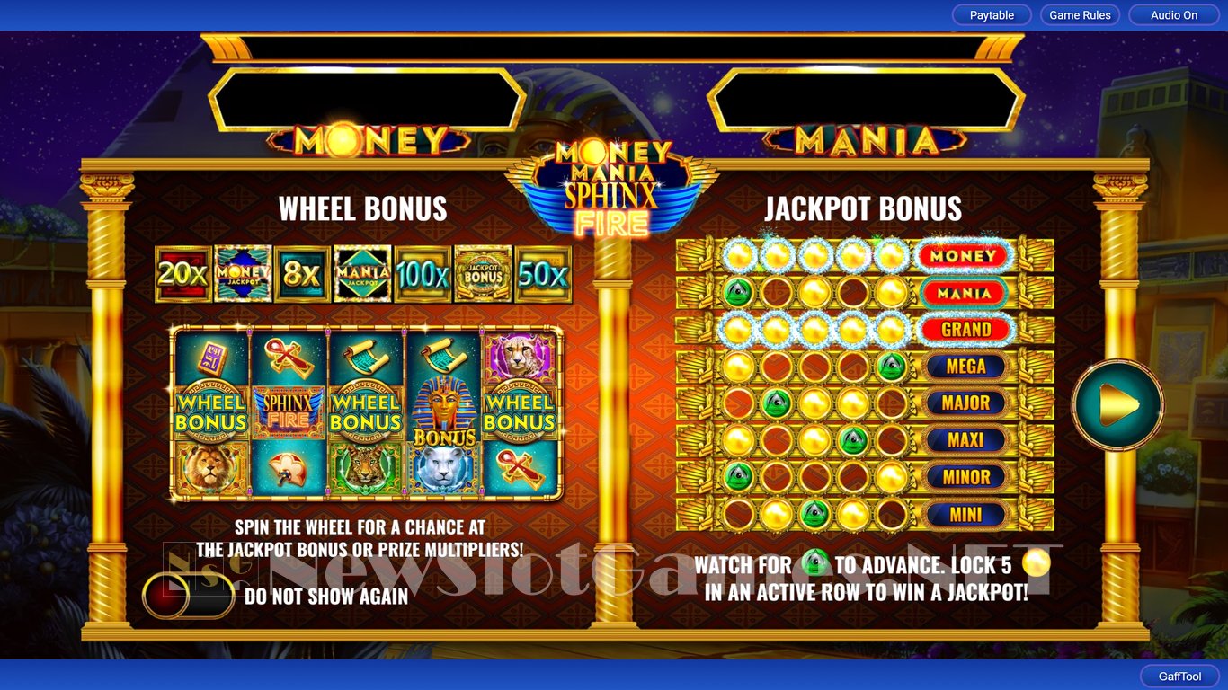 Money Mania Sphinx Fire slot