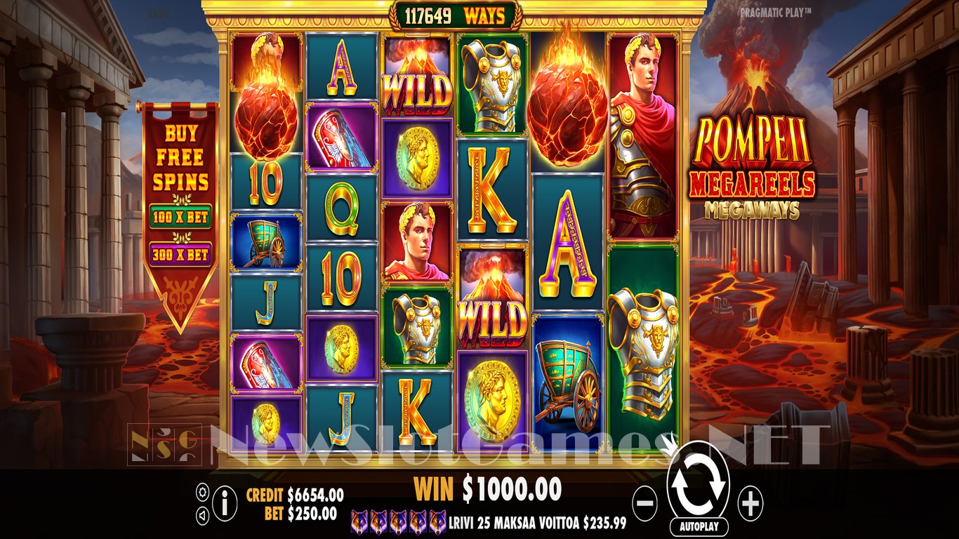 Pompeii Megareels Megaways Slot (Pragmatic Play) Review 2024 & Demo Game