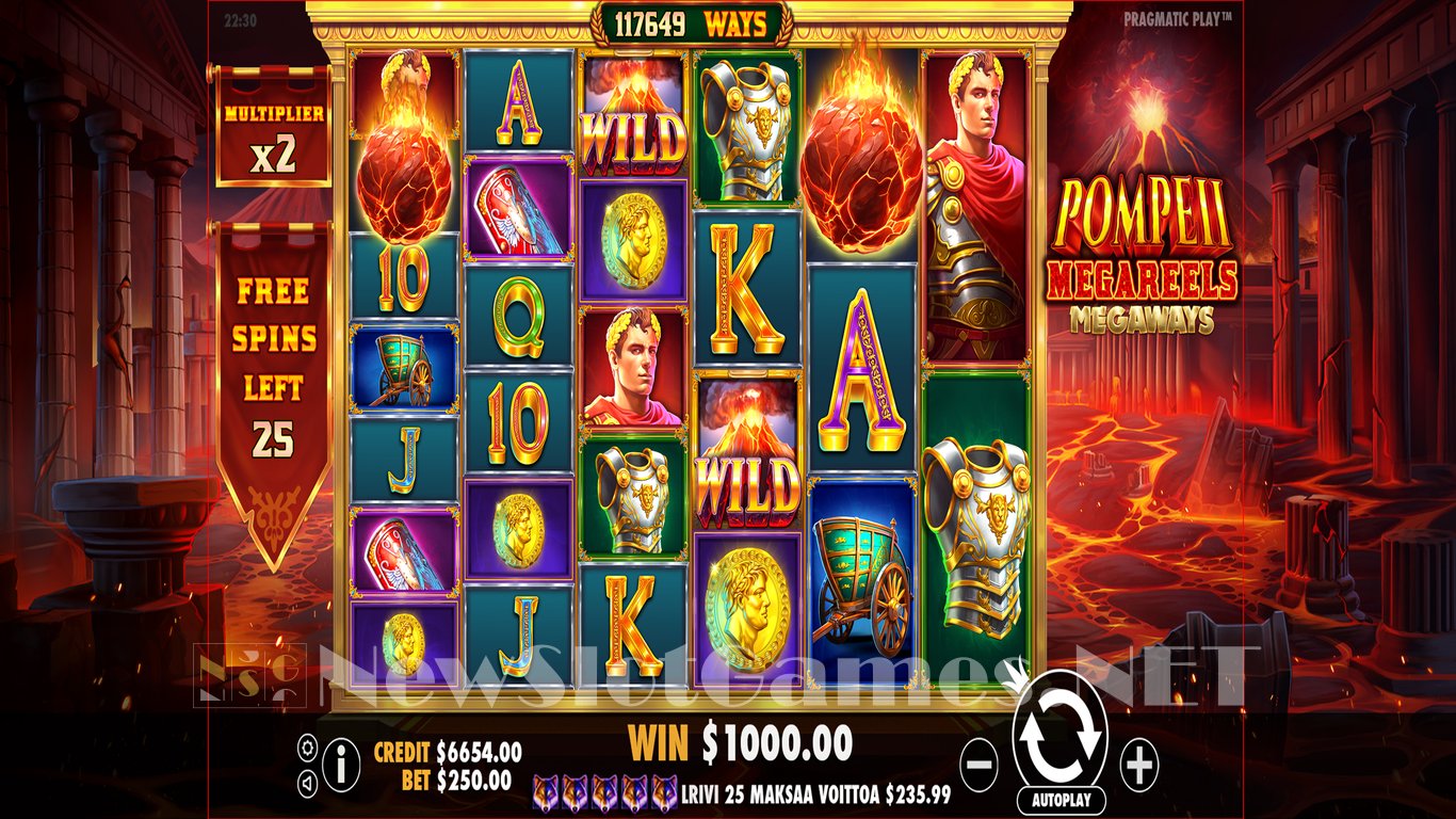 Pompeii Megareels Megaways Slot (Pragmatic Play) Review 2024 & Demo Game