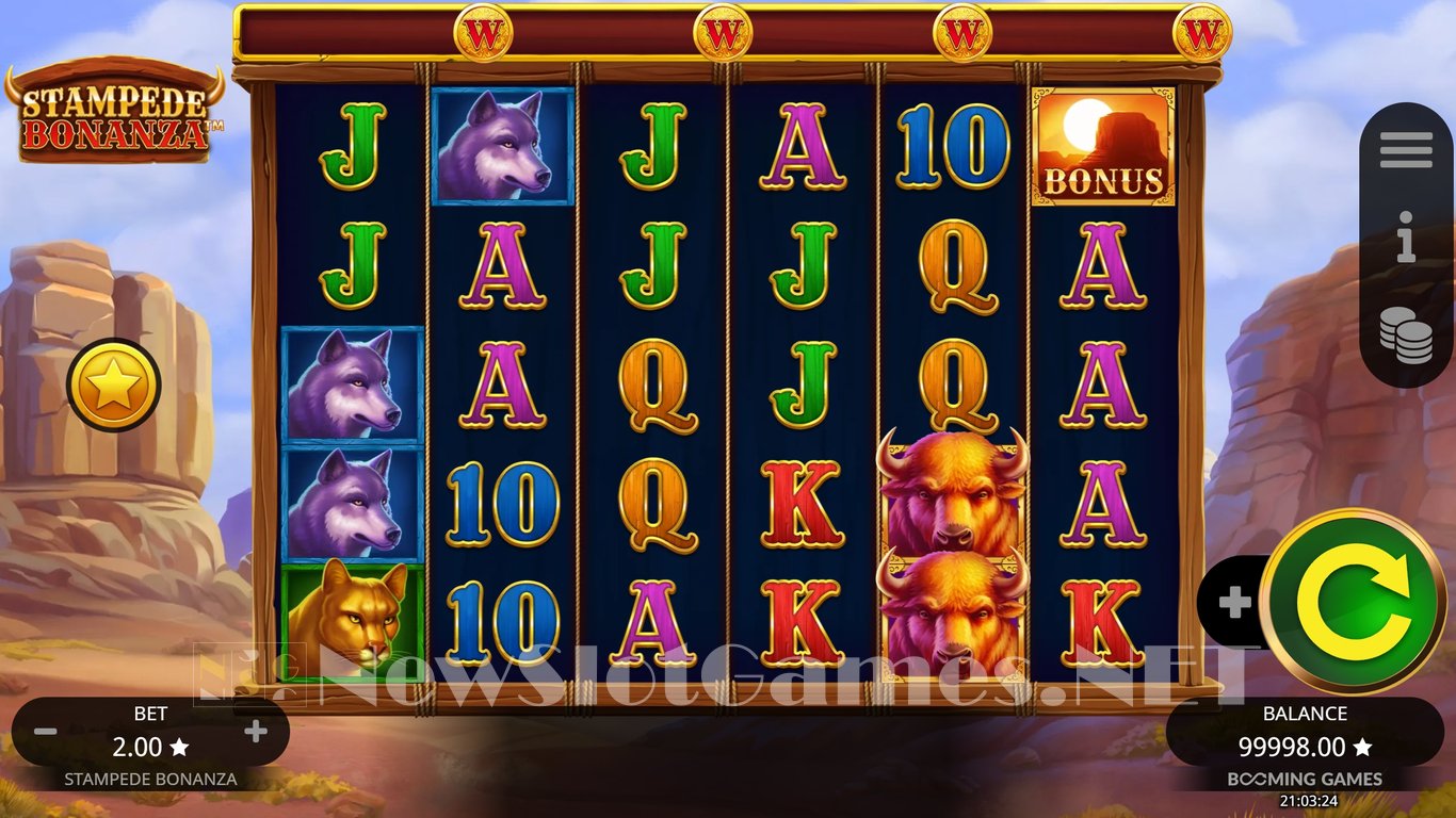 Stampede Bonanza Slot (Booming Games) Review 2024 & Demo Game